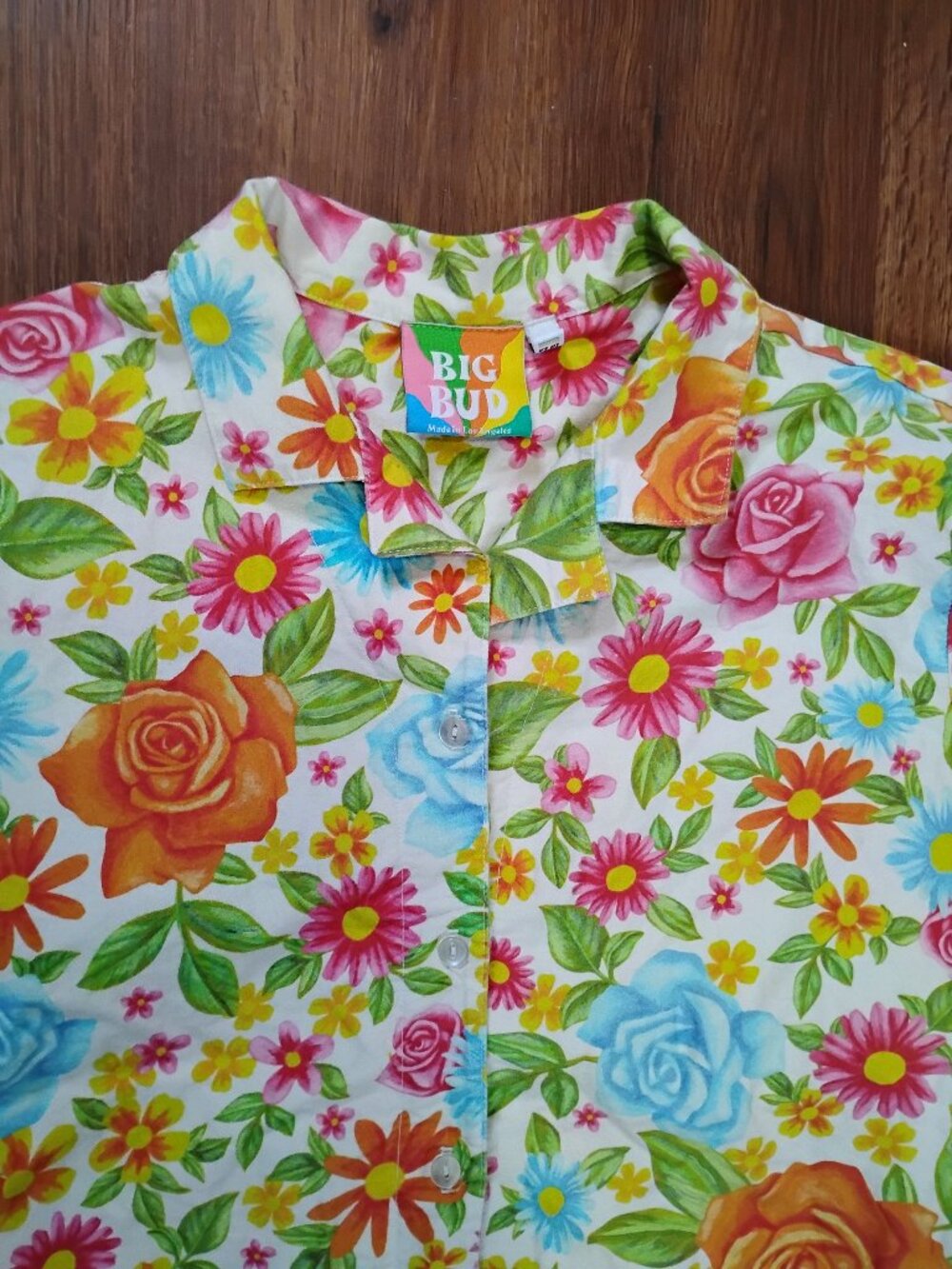Big Bud Press Floral Button Shirt Blouse Top